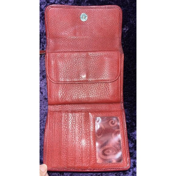 Brighton Purse Matching Wallet Joanna Red Brown Heart Logo Purse Mini Handbag - Picture 5 of 15